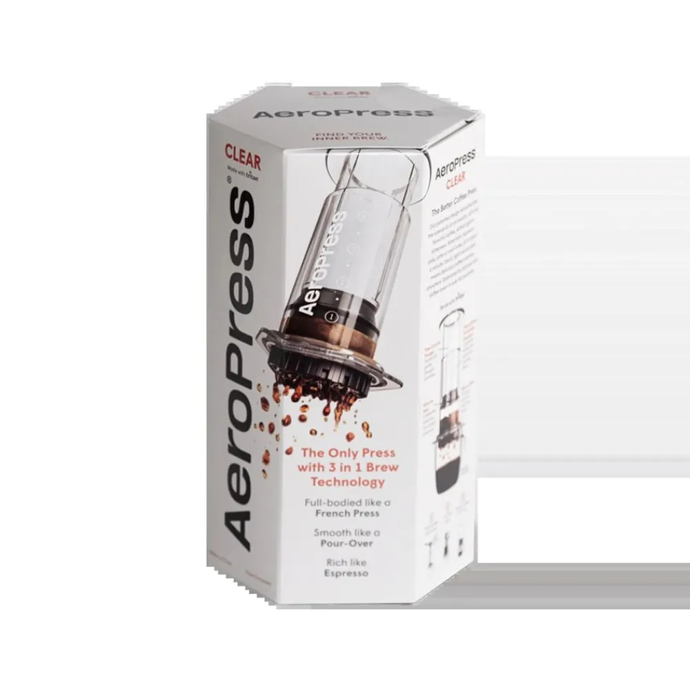 Aeropress Kaffe & Te<Clear Coffee Press