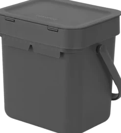 Brabantia Skraldespande<Affaldsspand m/låg sort. kon. 3 ltr