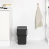 Brabantia Skraldespande<Affaldsspand m/låg sort. kon 25 ltr.