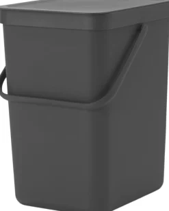 Brabantia Skraldespande<Affaldsspand m/låg sort. kon 25 ltr.