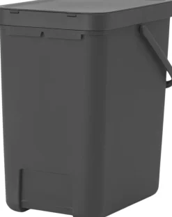 Brabantia Skraldespande<Affaldsspand m/låg sort. kon 25 ltr.