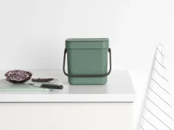 Brabantia Skraldespande<Affaldsspand m/låg sort. kon. 3 ltr