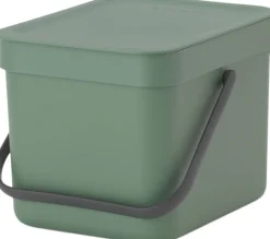Brabantia Skraldespande<Affaldsspand m/låg sort.kon. 6 ltr.