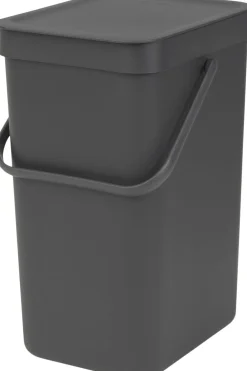 Brabantia Skraldespande<Affaldsspand m/låg sort.kon. 12 ltr