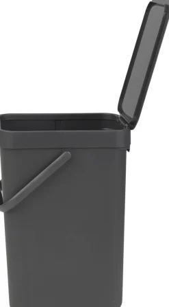 Brabantia Skraldespande<Affaldsspand m/låg sort.kon. 12 ltr