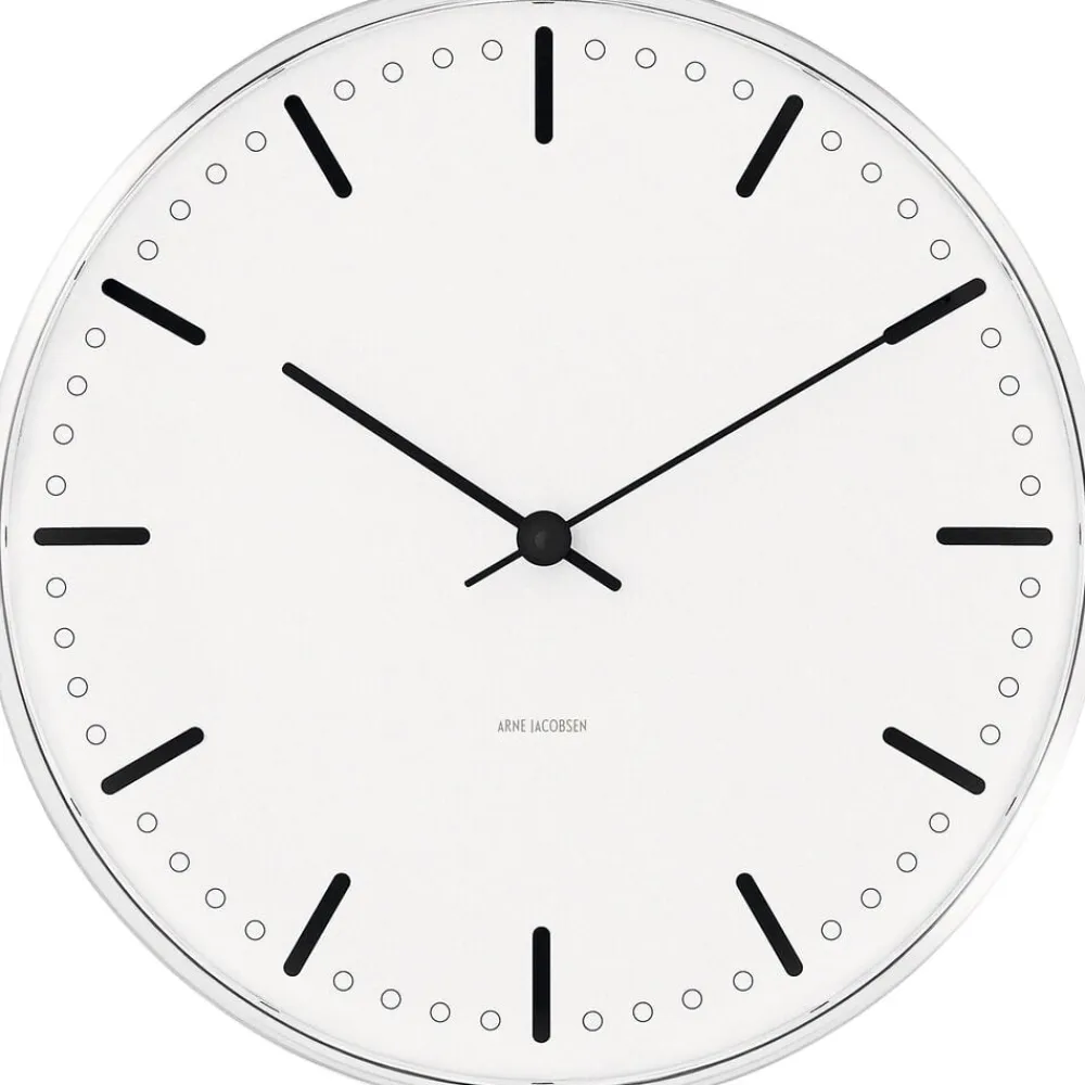 Arne Jacobsen Clocks Ure & Vejrstationer<AJ city hall væg-ur 29 cm.