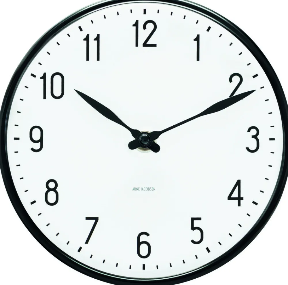 Arne Jacobsen Clocks Ure & Vejrstationer<AJ station væg-ur 16 cm.