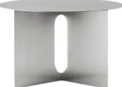 Audo Copenhagen Møbler<Androgyne Side Table, H38, Steel Base, Brushed Steel