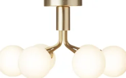 Nuura Loftlamper<Apiales 6 Ceiling, brushed brass / opal