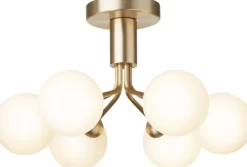 Nuura Loftlamper<Apiales 6 Ceiling, brushed brass / opal