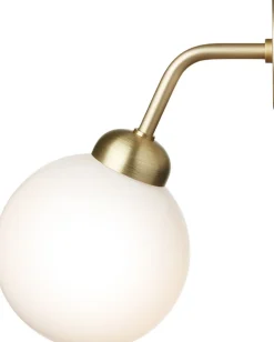 Nuura Væglamper<Apiales Wall Hard-wired, brushed brass / opal