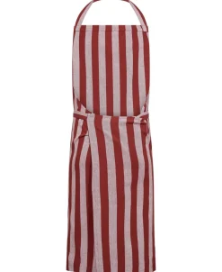 Magasin du Nord Collection Tekstiler Til Køkkenet|Juletekstiler<Apron 105x100 cm Birk - Stripe dark red