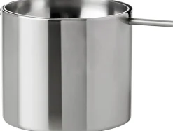 Stelton Kontorartikler<Arne Jacobsen vippeaskebæger H 6,5 cm steel