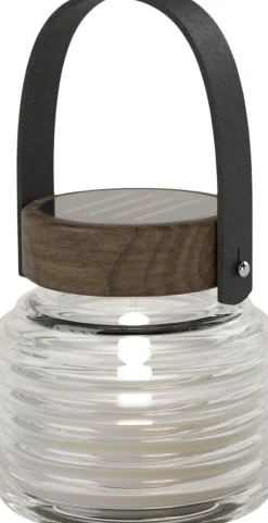 Sirius Trådløse Lamper<Aston Solar Krukke, Ø12xH12cm, Sort/Brun