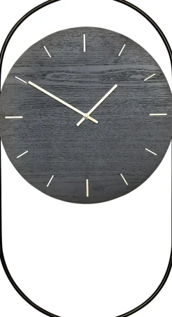 Andersen - Furniture Ure & Vejrstationer<A-Wall Clock - Black with black metal ring