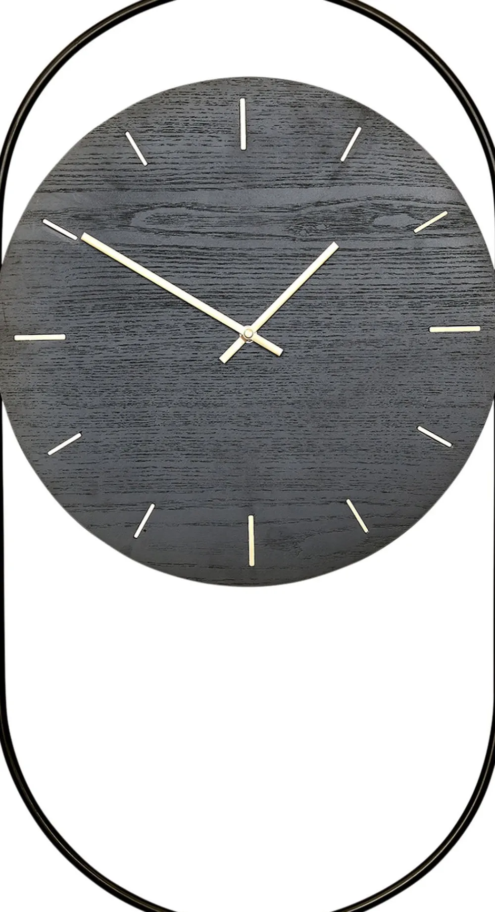 Andersen - Furniture Ure & Vejrstationer<A-Wall Clock - Black with black metal ring