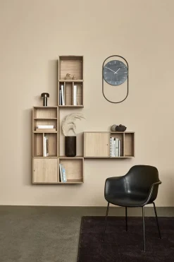 Andersen - Furniture Ure & Vejrstationer<A-Wall Clock - Black with black metal ring