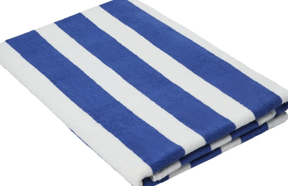 Magasin du Nord Collection Håndklæder<Beach towel 100x180 olympian blue/star white stripe GOTS
