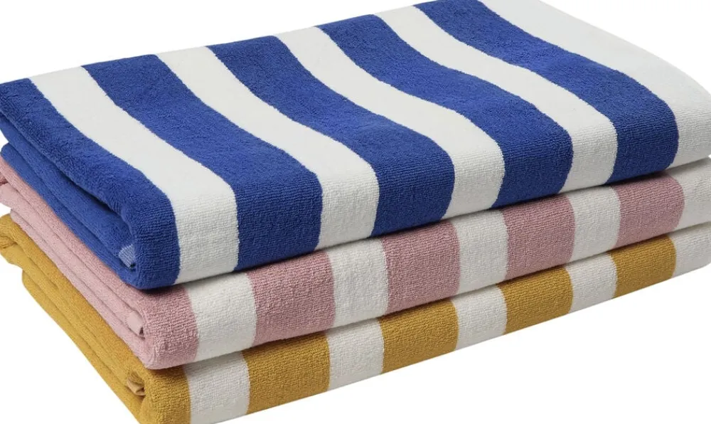Magasin du Nord Collection Håndklæder<Beach towel 100x180 olympian blue/star white stripe GOTS