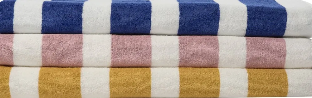 Magasin du Nord Collection Håndklæder<Beach towel 100x180 olympian blue/star white stripe GOTS