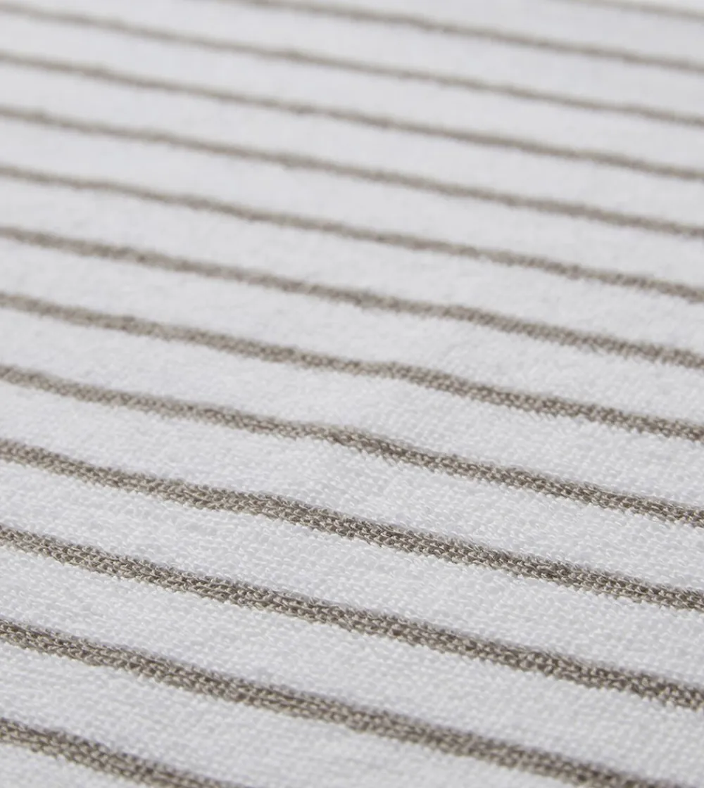 Magasin du Nord Collection Håndklæder<Beach towel 100x180cm smal strib beige GOTS