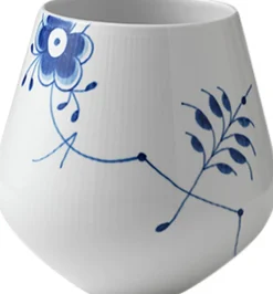Royal Copenhagen Vaser & Urtepotteskjulere<Blå Mega Riflet 20,5 cm. vase
