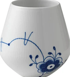 Royal Copenhagen Vaser & Urtepotteskjulere<Blå Mega Riflet 15 cm. vase - mellem