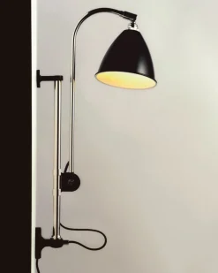 Gubi Væglamper<BL5 Wall Lamp 16 all brass parts/charcoal black shade