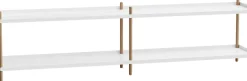 NINE Møbler<BOLT Shelving 2000 - 2 shelves Oak Black Anthracite