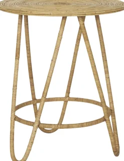Ib Laursen Møbler<Bord rund m/3 ben rattan