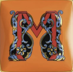 Versace Opbevaring<Bowl 12cm sq. flat, Holiday Alphabet M,