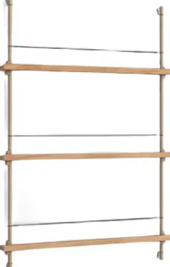 Moebe Møbler<Box set, Magazine Shelving MS.115. 1, Oak shelves, Warm Grey