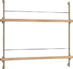 Moebe Møbler<Box set, Magazine Shelving MS.65. 1, Oak shelves, Warm Grey l