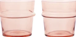 Ferm Living Glas<Boya Low Glasses - Set of 2 - Blush