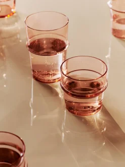 Ferm Living Glas<Boya Low Glasses - Set of 2 - Blush