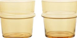 Ferm Living Glas<Boya Low Glasses - Set of 2 - Yellow