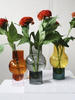 Studio About Vaser & Urtepotteskjulere<BUBBLE TUBE, LARGE, AMBER/ROSE, 90270A