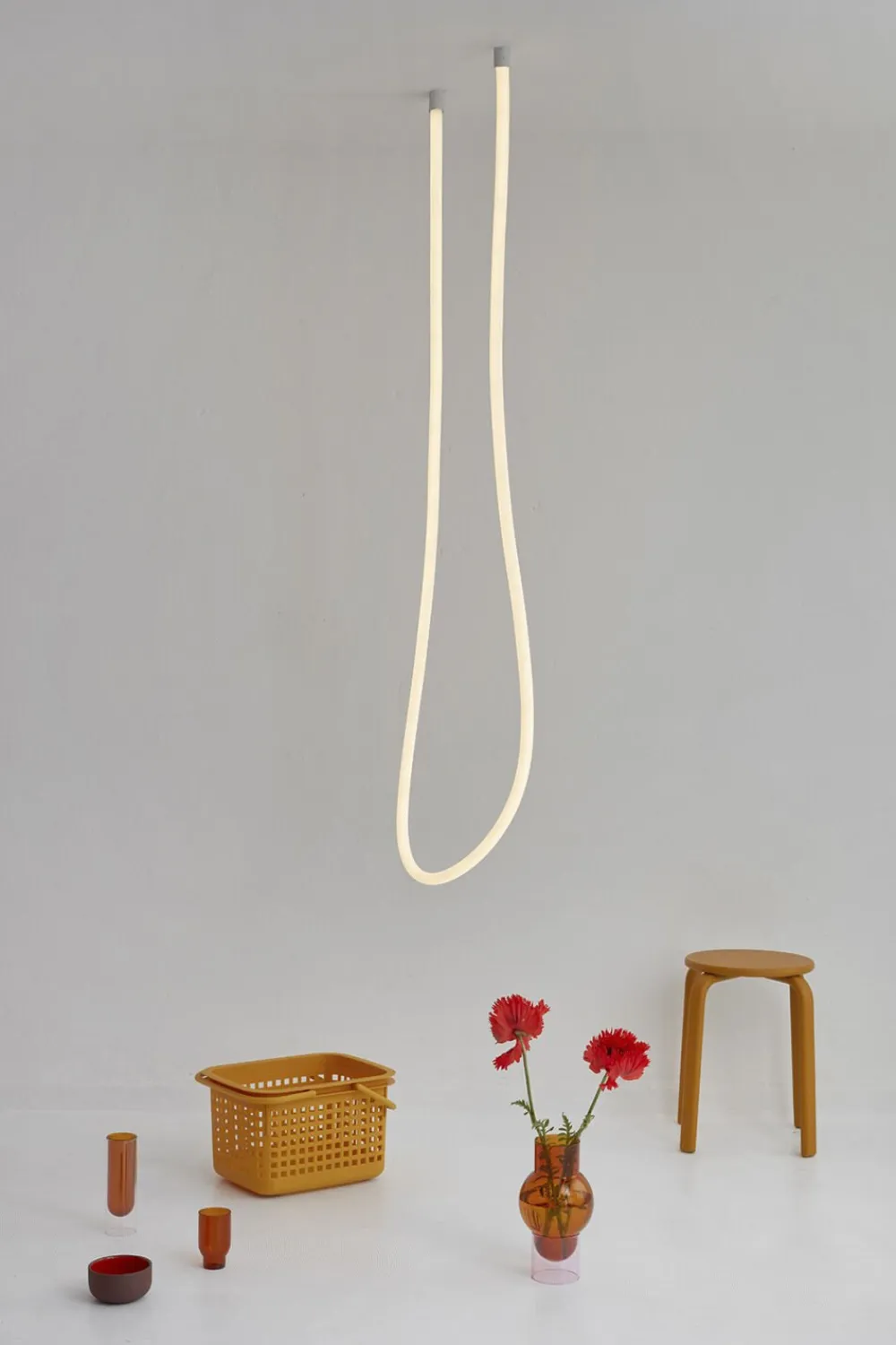 Studio About Vaser & Urtepotteskjulere<BUBBLE TUBE, LARGE, AMBER/ROSE, 90270A