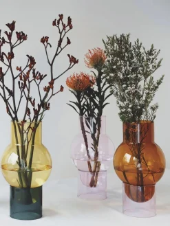Studio About Vaser & Urtepotteskjulere<BUBBLE TUBE, LARGE, AMBER/ROSE, 90270A