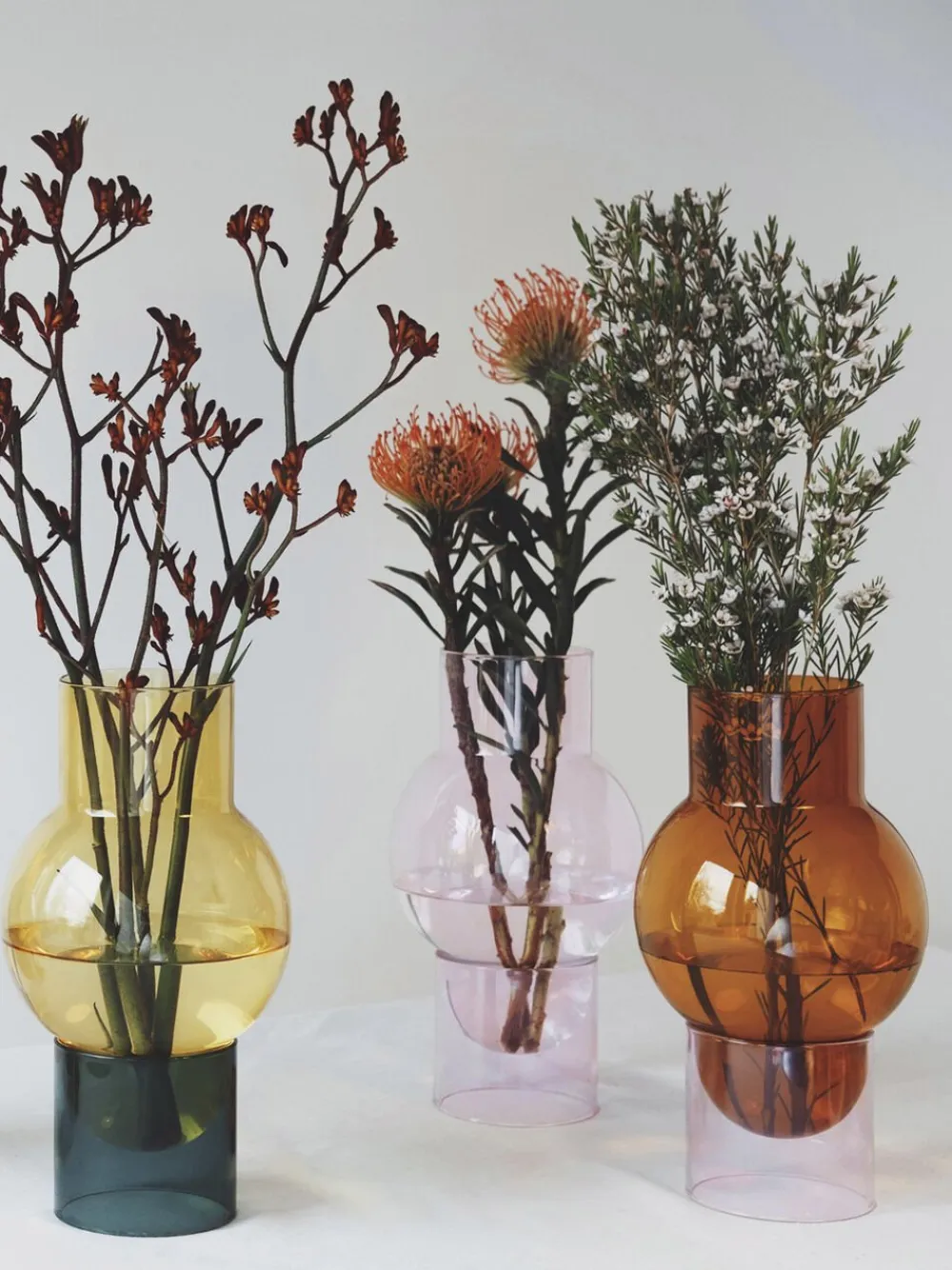 Studio About Vaser & Urtepotteskjulere<BUBBLE TUBE, LARGE, AMBER/ROSE, 90270A