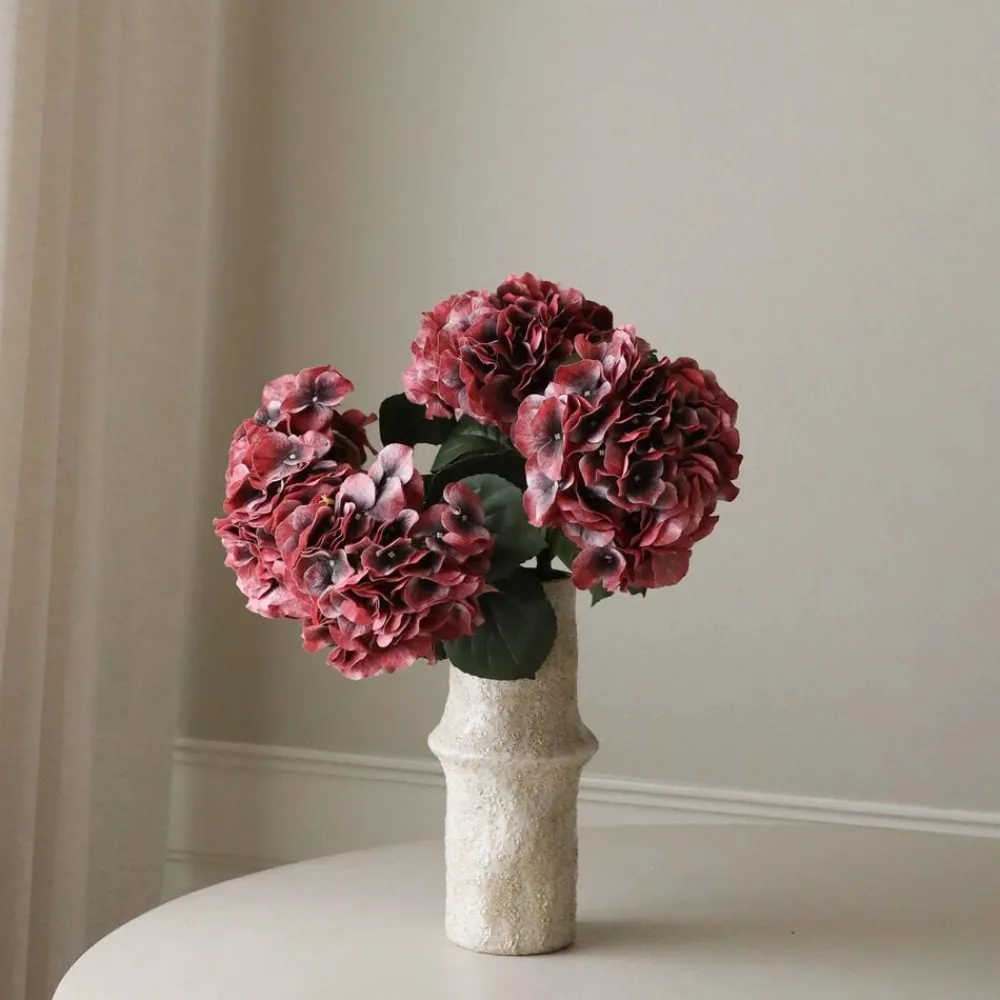 Botané Kunstige Blomster & Træer<Burgundy Hydrangea Flower