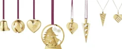 Georg Jensen Juletræspynt<CC 2025 GIFT SET 8 PCS 18 KT GOLD PLATED