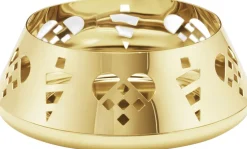 Georg Jensen Adventsstager<CC 2025 PILLAR CANDLEHOLDER 18KT GOLD PLATED STAINLESS STEEL