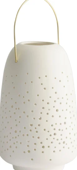 Uyuni Trådløse Lamper<Ceramic lantern, medium, 15,5x24 cm