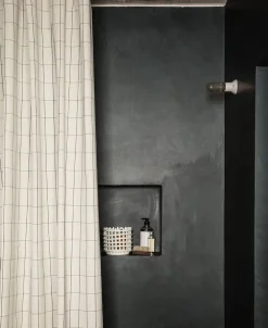 Ferm Living Badeforhæng<Chambray Shower Curtain - Grid