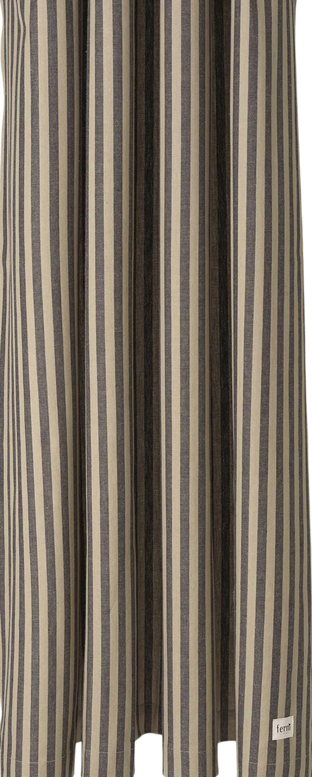 Ferm Living Badeforhæng<Chambray Shower Curtain - Sand/Black