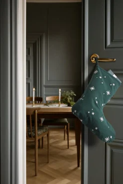 Juna Julepynt<Christmas Fable Julestrømpe H45 grøn