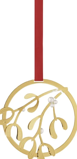 Georg Jensen Juletræspynt<CHRISTMAS MOBILE MISTLETOE 18 KT GOLD PLATED
