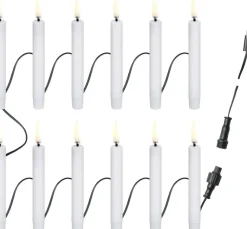 Uyuni Elektriske Julelys<Christmas string, 12 candles, USB-C, White, 1,3x11 cm