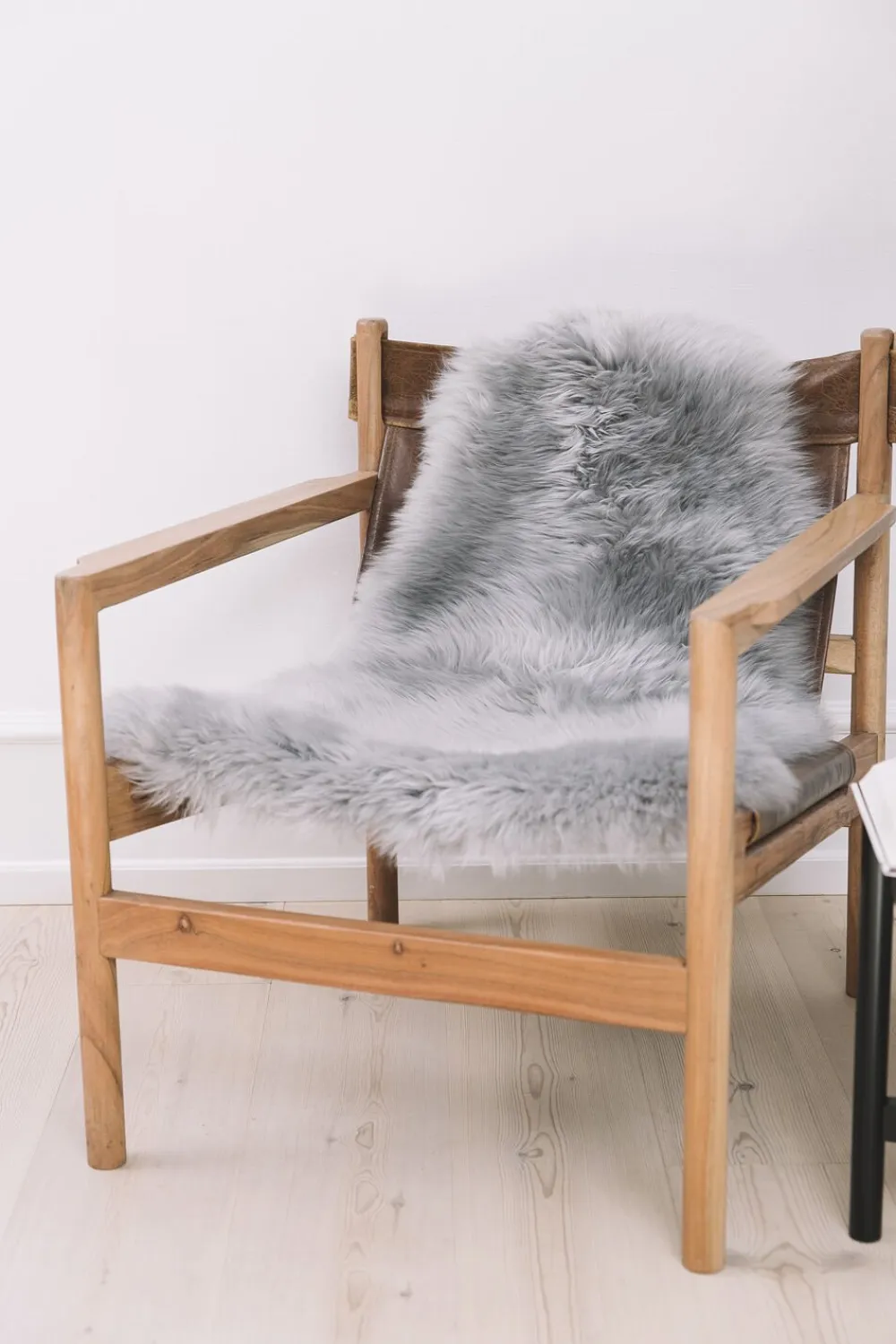 NATURES Collection Skind<90cm-up New Zealand Sheepskin, Long Wool Light Grey 90x60